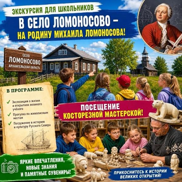 Экскурсионный тур «Я иду по земле Ломоносова»